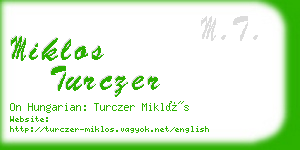 miklos turczer business card